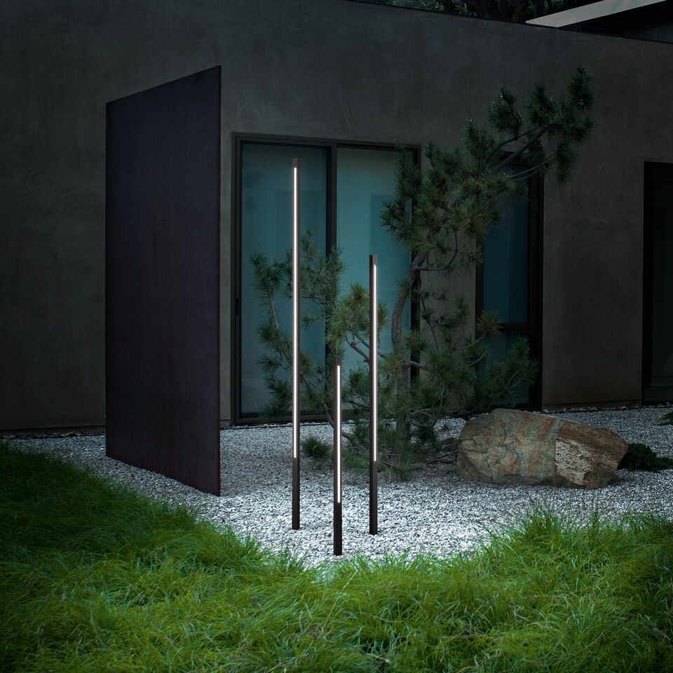 image 1 of JEDI 80cm LED Outdoor Bollard Black, 3000K, IP65, Non-Dim