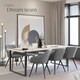 image 8 of Dining Chair Marilyn - corduroy look, upholstered, armchair, continuous backrest - per piece Grey | Grey/Black