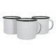 image 1 of Argon Tableware White Enamel Mugs - 375ml - Black - Pack of 6 Black