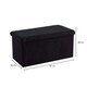 image 1 of Malmo Lift-Up Storage Ottoman Chest Box Black