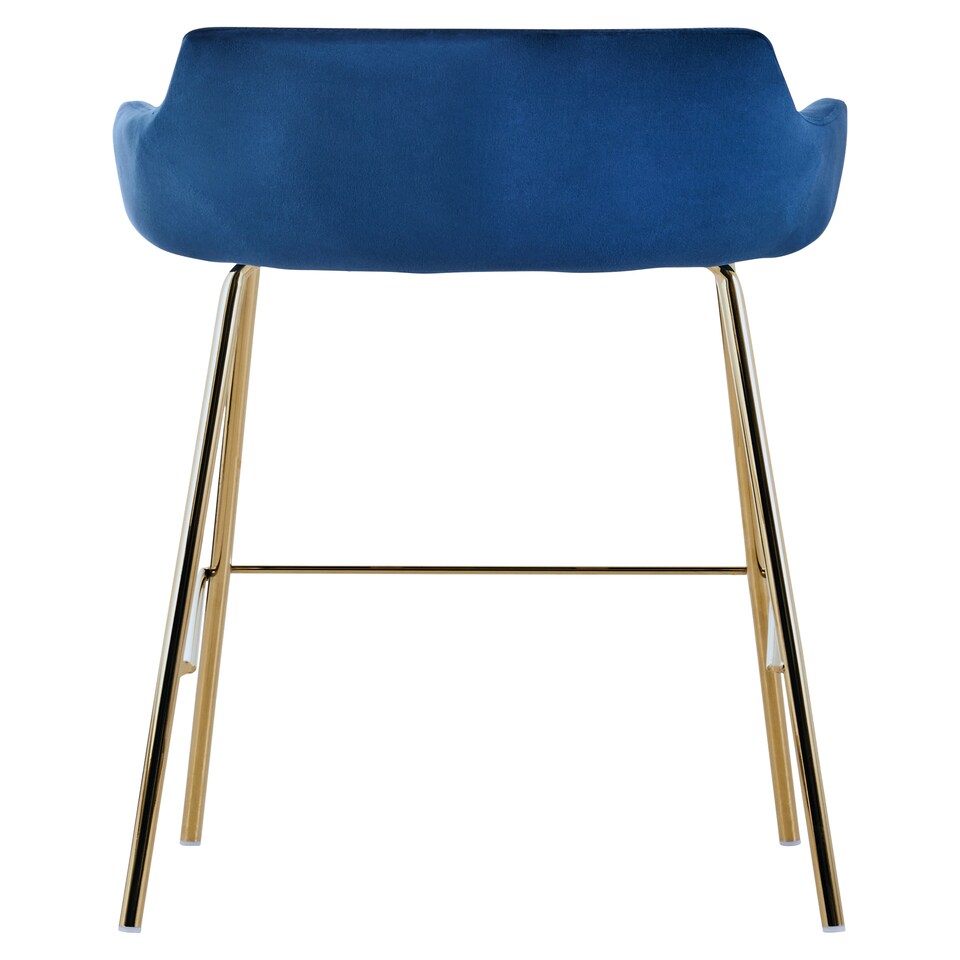 image 1 of Tamzin Blue Velvet Low Back Bar Chair Blue