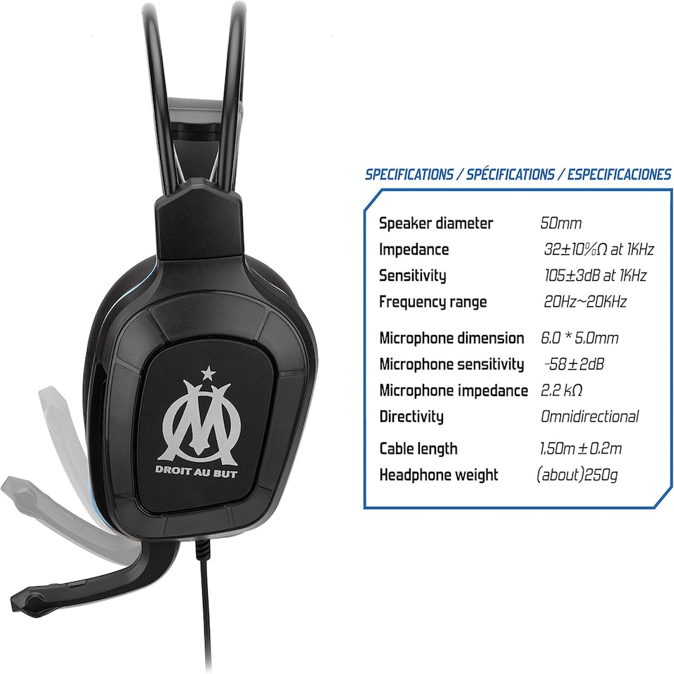 image 1 of Olympique De Marseille Gaming Headset