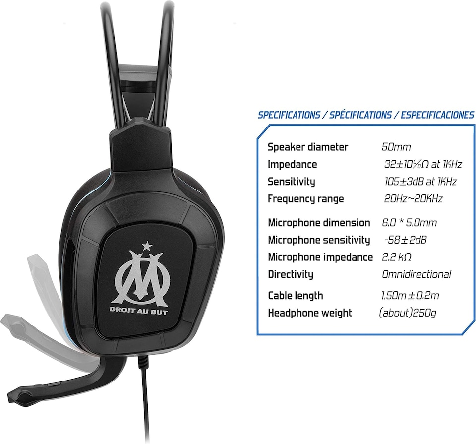 image 1 of Olympique De Marseille Gaming Headset