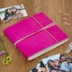 image 1 of Large Coloured Distressed Leather 3-String Photo Album