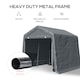 image 3 of Outsunny 9 x 7.5 ft Outdoor Garden Storage Shed, Waterproof Bike Tent with Double Rollup Zipper Door, Metal Frame, Portable Shed Shelter Carport for Motorcycle Garden Tools Dark Grey