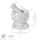 image 3 of Argon Tableware Marble Pestle & Mortar Set - 13cm - Grey