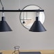 image 3 of ValueLights Modern 3 Way Suspended Ceiling Light With Matte Black Gold Metal Cone Shades | Black