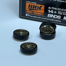BNDS Custom Wheel Parts Wheel and Tyre Set Bronze 1:64 MOT Hobby BC26403RB