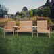 image 1 of Valley 7 Seat Set 1X3B 2 X 2B Straight Tray - Timber - L100 x W380 x H95 cm - Garden Furniture - Fully Assembled