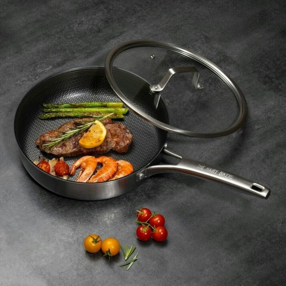 image 1 of Hairy Bikers HexGuard 28cm Saute Pan with Glass Lid