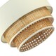 image 4 of Contemporary Triple Tier Cream Linen and Natural Rattan Pendant Shade | Brown | Brown | 1