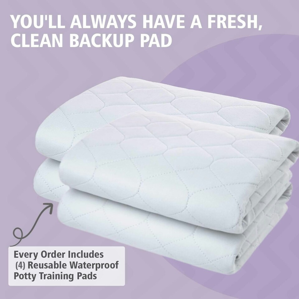 image 1 of Potty Training Bed Pads for Waterproof Protection - Bed Protector For Bed Wetting Toddlers & Children, Absolute Lifesaver for Your Mattress, 70x85 cm White | 4 pack | Small Single