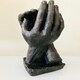 image 3 of Hand in Hand Sculpture in Bronze Colour A Symbol of Enduring Love & Connection Wedding Present Anniversary Romantic Gift  inspired by Rodin's The Secret