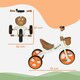image 7 of Toddler Tricycle with Front Basket for Ages 2-5 Years Boys and Girls, Orange
