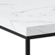 image 5 of Barossa Coffee Table with White Marble Effect Top & Black Steel Base 110x55x45cm