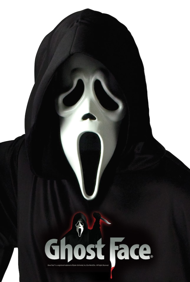 Scream Mask with Shroud Official Licensed Fancy Dress Costume Halloween Masks