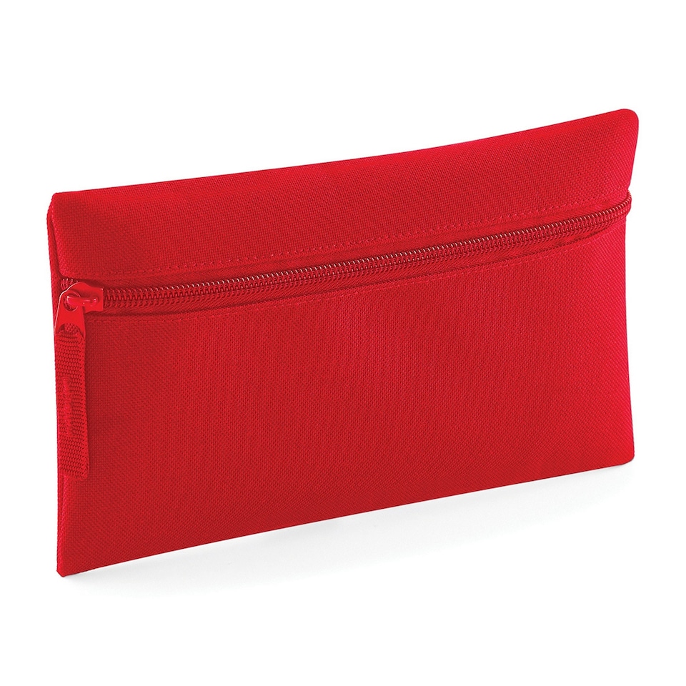 image 1 of Quadra Classic Zip Up Pencil Case (Pack of 2) - Classic Red - One Size