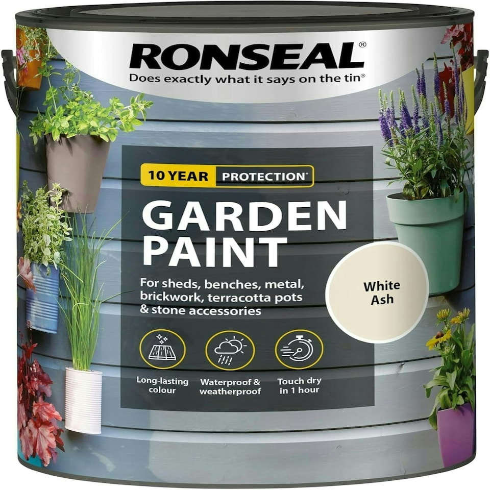 image 1 of Ronseal Garden Paint 5L White Ash