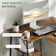 image 4 of HOMCOM 120cm Computer Table with Shelves and Steel Frame, Rustic Brown | Brown | Black | 120W x 60D x 76H cm