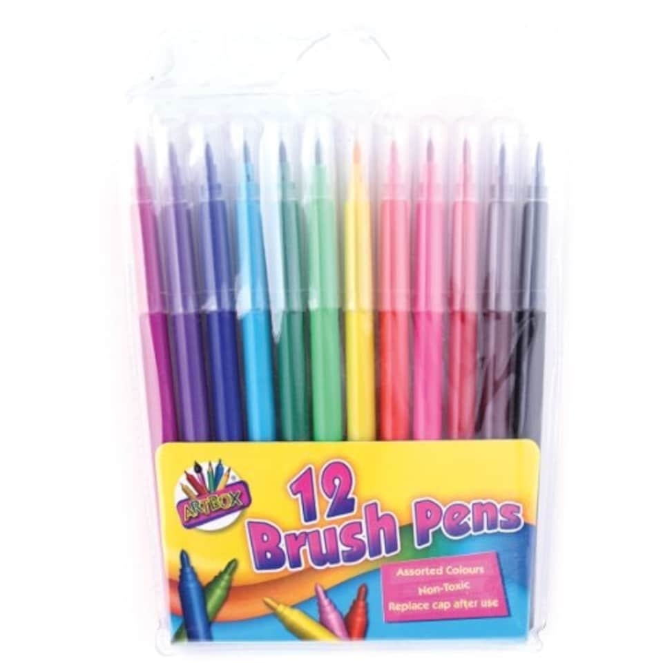 image 1 of Artbox Quality Brush Fibre Pen (12 Pack)