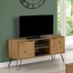 image 1 of Core Products Augusta Industrial Pine 2 Door Flat Screen Wide TV Unit H57.0cm x W114.5cm x D39.5cm Brown