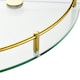 image 4 of Living and Home Glass Corner Shelf for Bathroom 1-Tier Set of 2 - Gold