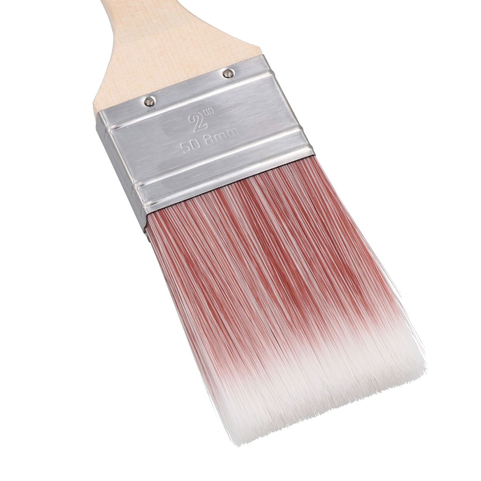 image 1 of 20pc Synthetic Paint Brush Painting + Decorating Brushes Wooden Handle 1” – 2”