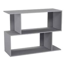 2-Tier Wooden Irregular Storage Unit - 80 cm Grey | Grey