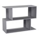 image 1 of 2-Tier Wooden Irregular Storage Unit - 80 cm Grey | Grey