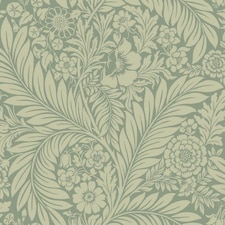 Belgravia Florence Leaf Wallpaper - Green - One Size Green