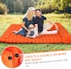 image 7 of Ultralight Inflatable Sleeping Mat with Built-in Pillow & Foot Pump | Orange | Orange