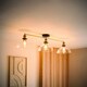 image 2 of ValueLights Wallace Industrial 3 Way Black Ceiling Bar Light | Gold
