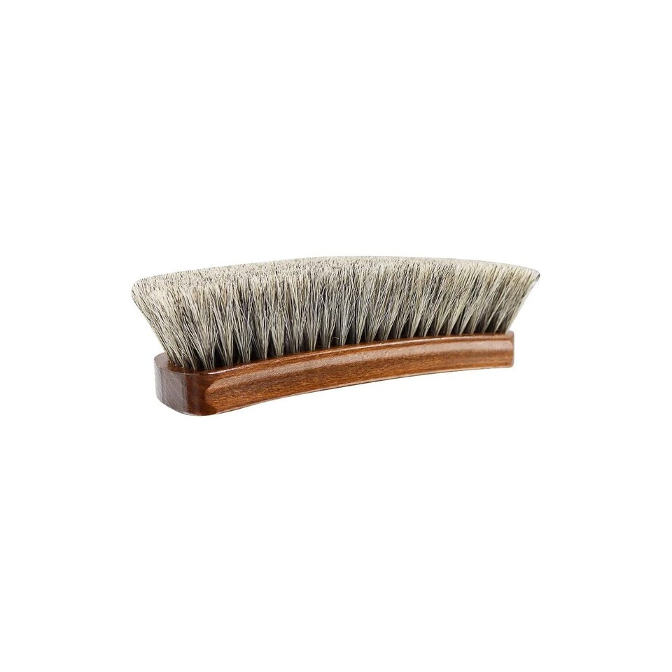 image 1 of BIRCH Horsehair Brush Medium - For Boot and Shoe Polish Application 15cm | Grey | Grey