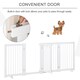 image 3 of PawHut Wooden Freestanding Pet Gate 4 Panels Foldable Dog Safety Fence White