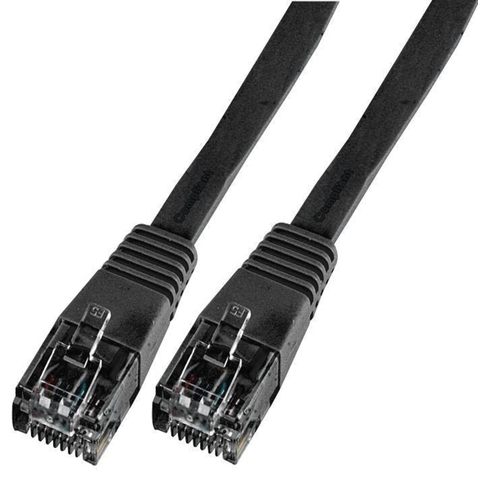 PRO SIGNAL - Flat Cat5e LSOH Ethernet Patch Lead, 0.5m Black
