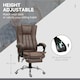 image 4 of Vinsetto 6-Point Vibrating Heat Massage Chair w/ Microfibre Upholstery Brown