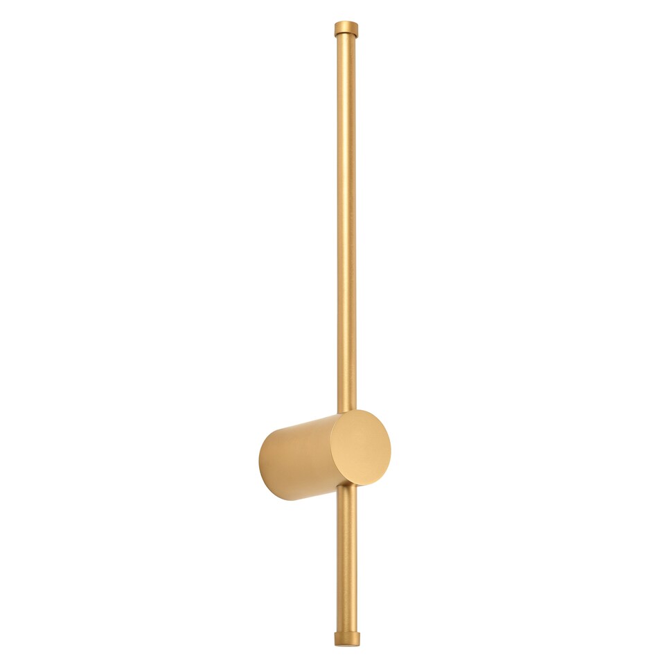 image 1 of Modern and Sleek Stick Style Ambient LED Wall Light Fitting in Plated Brush Gold | Gold