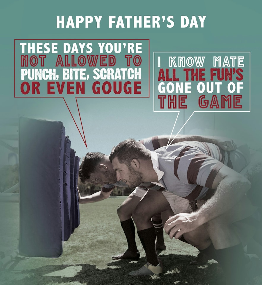 image 1 of Father's Day Card Funny Rugby Greetings Card
