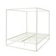 image 6 of Ashwell Modern Four 4 Poster White Metal Bed Frame (Small Double)