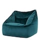 image 1 of icon Natalia Velvet Adults Bean Bag Armchair, Ready Filled Large Beanbag Teal Green