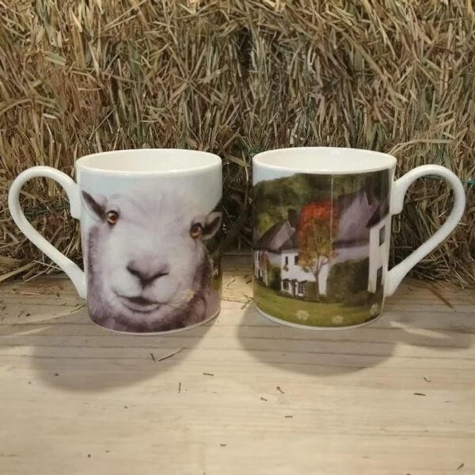 image 1 of Lucy's Farm Sheep Selfie at Milton Abbas Regular Mug