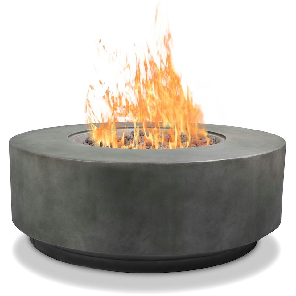 image 1 of MDA Designs FUSION Dark Grey Lavish Garden & Patio Gas Fire Pit with Eco-Stone Finish - Fully Assembled