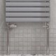 image 2 of Talus Flair - Silver Thermostatic Radiator Valve & Installation Kit Straight 15mm