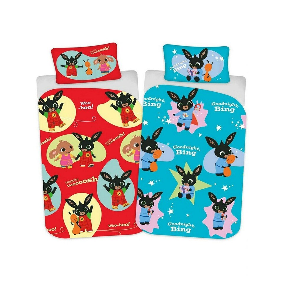 image 1 of Bing Bunny Woosh Duvet Cover Set - Red/Blue/Yellow - Junior Red | Single