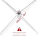 image 2 of White 50cm Christmas Tree Stand Base Artificial Trees Up to 7ft Stable Durable Screw