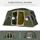 image 7 of Outsunny Camping Tent, Family Tent 4-8 Person 2 Room Easy Set Up