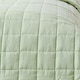image 3 of Homescapes Cotton Quilted Reversible Bedspread Sage Green and Cream - 200 x 200 cm | Green