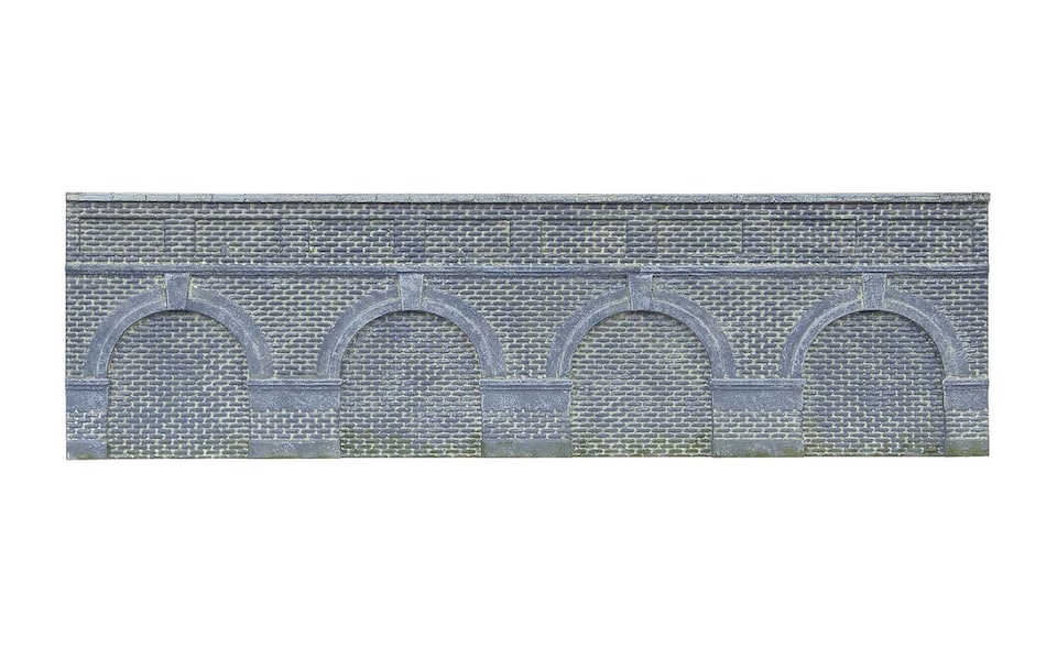 Hornby Skaledale Low Retaining Walls Blue Brck 2pcs(Pre-Built)