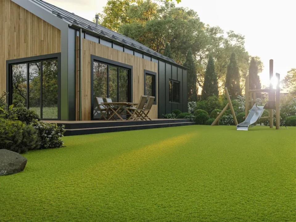 eDecks Orchid Artificial Grass, Outdoor Garden Lawn Turf - H 22mm x W 4m x L 1m