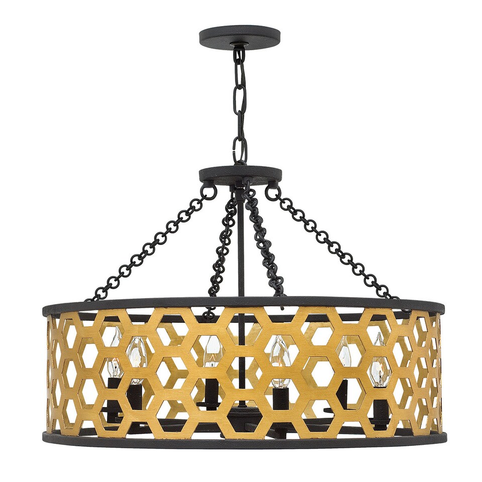 Felix 6 Light Ceiling Pendant Gold, E14